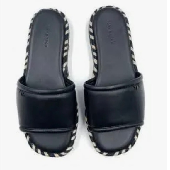 Tory Burch perfect black espadrilles Sz 10 NWT! FLAT / platform - Picture 3 of 6